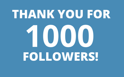We’ve surpassed 1,000 followers!