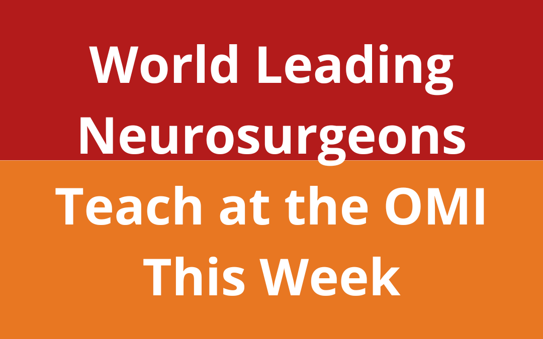 Cutting-Edge Neurosurgeons Teach at the OMI This Week